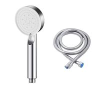 Doccetta in acciaio inox ad alta pressione, soffione doccia a risparmio idrico ad alta pressione 5 posizioni ugello manuale regolabile set doccia supporto tubo accessori bagno (Sliver2)