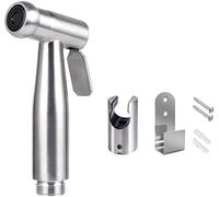 Doccetta per bidet/atomizzatore per WC portatile/in acciaio inossidabile con gancio, facile da installare, per igiene personale e irroratore per WC a padella