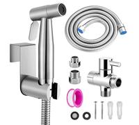 Doccetta per Bidet, Set Doccia Bidet per WC, con Adattatori G1/2" e G3/8" | Hand Held Bidet Spruzzatore con Tubo Flessibile 1.5m e Supporto,per Igiene Personale e Spruzzatore per Vasino