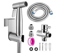 Doccetta per Bidet, Set Doccia Bidet per WC, Hand Held Bidet Spruzzatore con Tubo Flessibile 1.5m e Supporto,per Igiene Personale e Spruzzatore per Vasino,con Adattatori G1/2" e G3/8"