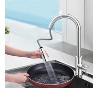 Doccetta per Lavandino Cucina Bagno, Estraibile Universale, 2 Modalità G 1/2 in Plastica, Lavello da Cucina Prolunga Rubinetto