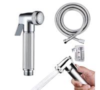 Doccetta per Lavandino in Acciaio Inox, Doccino per Lavandino con Tubo Flessibile, Doccetta per Bidet per WC, Bidet e Bagno, Set Doccino, Doccino per Bidet Argento, Idroscopino per WC, 150cm