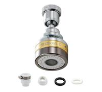 Doccetta Per Lavandino Three Levels Adjustable Brass Kitchen Faucet Aerator Extender Water Saving Anti Splash(5.7CM Adapter)