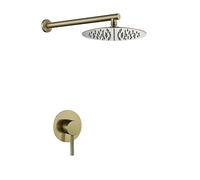 Doccia a parete Soffione doccia nascosto Semplice funzione Bad Hotel Engineering Doccia, 8 pollici Rame Top Spray Wall Water Out