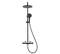 Doccia a pioggia con soffione doccia da 10 pollici, rubinetto della doccia termostatica set da pellicola combo set di mixer a pioggia in ottone con cucciolo di vasca a cascata, 3 modalità doccia