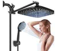 Doccia a pioggia Soffione doccia ad alta pressione - Testa di lusso con manuale | Materiale ABS resistente | Più ugelli per il benessere completo del corpo | Più regolabile con