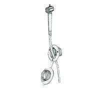 Doccia a pulsante bianca tubo PVC 4 m a parete - 1 PZ Osculati - 15.245.01