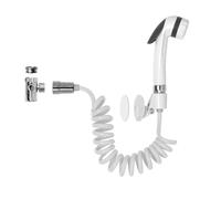 Doccia a pulsante Idro-bric Duplex Sally BLIDUP0069BI - flessibile a molla bianco