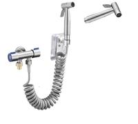 Doccia Bidet Portatile Kit di doccetta for bidet speciale for WC, kit portatile, set for panno, adattatore standard da 3/8 - facile installare acciaio inossidabile(C Package)