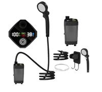 Doccia Campeggio Pompa Campeggio Ricaricabile 3 Modi Spray Impermeabile | Doccia Da Escursionismo Con Display LED Pompa Campeggio Esterno, Spiaggia, Escursionismo, Viaggio, Bagno Animali,
