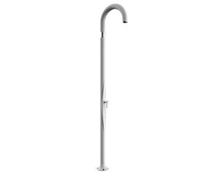Doccia Classica a doppio ingresso acqua calda e fredda Arkema Funny Yin in Poletilene HD Doccia per interno e esterno con Miscelatore ARKEMA T105 9003 Bianco
