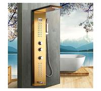 Doccia con controllo touch, Pannello doccia con display digitale della temperatura, getti del di massaggio del corpo, colonna doccia con asciugamani, miscelatore for vasca da bagno e doccia(9019K)