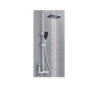 Doccia con controllo touch, Set doccia for vasca da bagno con display digitale, set for doccia for bagno con piano bianco, rubinetto for doccia a pioggia con testa in ottone di qualità(Cold and hot A)