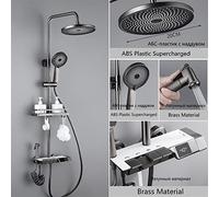 Doccia con controllo touch, Set Rubinetto Doccia Rubinetto Doccia A Pioggia Bagno Con Display Digitale, Colonna Doccia A Pioggia Con Rubinetto Bidet Bianco Nero Grigio(Gray-C)