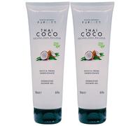 Doccia Crema Energizzante THAI COCO. Arricchito Con Puro Olio Vergine Di Cocco, Idrata e Nutre Intensamente La Pelle 250ml (2 Unità)