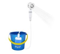Doccia da campeggio, 5000 mAh, portatile elettrica, da campeggio, multiuso, con 2 modalità di spruzzo, accessorio da campeggio per animali domestici, lavaggio auto, escursioni, viaggi e