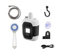 Doccia da campeggio all'aperto | Pompa doccia elettrica con luce a LED per escursione | Carica USB per un giardino per animali domestici da viaggio