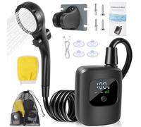 Doccia da campeggio - Doccia portatile esterna ricaricabile, spruzzatore d'acqua da 2400 mAh, dispositivo da viaggio per la pulizia degli animali domestici | Soluzione da bagno compatta per campeggiat
