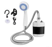 Doccia da campeggio portatile con pompa ricaricabile USB, doccia elettrica per esterni con supporto a ventosa, controllo della potenza One Touch 4,5 l/min, ideale per escursioni, spiaggia, viaggi in