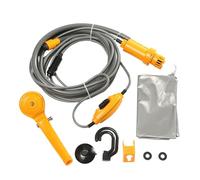 Doccia da Campeggio Portatile per Esterni, Pompa elettrica da Campeggio da 12 V, Kit con Sacca d'Acqua per Viaggi, Lavaggio Auto, Escursionismo, Piante Fiorite, irrigazione, da Campeggio