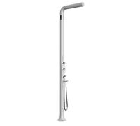 Doccia da Esterno Tradizionale FUNNY YANG CON DOCCINO MIXER,DEVIATORE , per Giardino Dimensioni 17x17x h 210 cm peso 9,5 kg, Miscelatore Arkema COLORE Bianca bianco