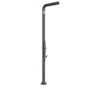 Doccia da Esterno Tradizionale FUNNY YANG CON LAVAPIEDI DOVE GRAY, per Giardino Dimensioni 17x17x h 210 cm peso 9,5 kg, Miscelatore Arkema caldo freddo grigio