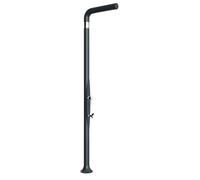 Doccia da Esterno Tradizionale FUNNY YANG CON LAVAPIEDI ANTRACITE, per Giardino Dimensioni 17x17x h 210 cm peso 9,5 kg, Miscelatore Arkema caldo freddo aantracite