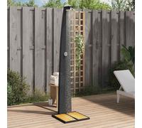 vidaXL Doccia da Esterno Nera 55x60x224cm in Polyrattan e Legno Acacia