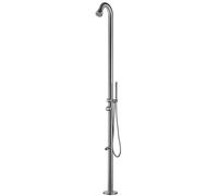 Doccia da Giardino esterno BOSA-INOX Dimensioni 26x37x h 228,9 cm con Miscelatore e Doccetta da esterno In Acciaio Inox 316 L BOSA inox satinato inox satinato