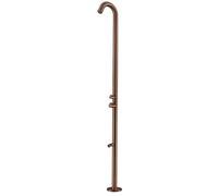 Doccia da Giardino esterno QUARTU- Dimensioni 26x37x h 222,9 cm con Miscelatore e LAVAPIEDI da esterno In Acciaio Inox 316 L QUARTU-ORO ROSA rosa