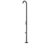 Doccia da Giardino esterno QUARTU- Dimensioni 26x37x h 222,9 cm con Miscelatore e LAVAPIEDI da esterno In Acciaio Inox 316 L QUARTU-canna di fucile grigio