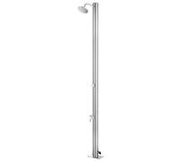 Doccia da giardino in acciaio inox, 215 cm, di alta qualità, per piscina e giardino, antiruggine e durevole, perfetto raffreddamento nelle giornate calde
