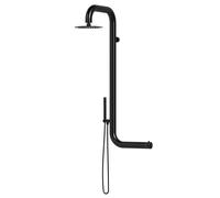 Doccia da Giardino in Acciaio Inox Installazione a 3 Punti a Parete Sined Cabras Nero