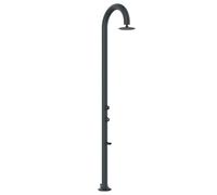 Doccia da Giardino in Alluminio con Soffione e Lavapiedi Sined Luna Alu Grigio