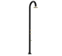 Doccia da Giardino in Alluminio Rubinetteria e Soffione Oro Sined Luna Alu Nero