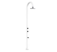 Doccia da Giardino in Alluminio Soffione I-switch Quadrato con Termometro LCD Sined Luna Alu Bianco