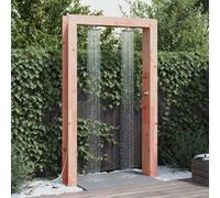 Doccia da giardino in legno massiccio Douglas e acciaio inox, 226 cm, doccia esterna resistente alle intemperie, con soffione doccia regolabile e attacco G 1/2