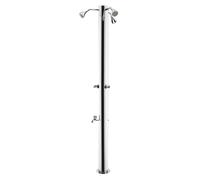 Doccia da Giardino Tripla 3 Rubinetti e Lavapiedi ATI Docce MUL-3R Inox