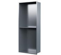 Doccia da incasso in acciaio inox, non necessita di piastrelle, 700 x 280 x 125 mm, colore grigio, ideale per lavori di ristrutturazione del bagno e progetti di miglioramento della casa