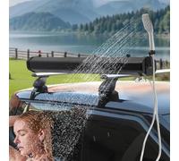 Doccia da strada con montaggio sul portapacchi, serbatoio d'acqua pressurizzato per doccia da campeggio con tubo dell'acqua e soffione, doccia solare portatile per veicoli, camion, SUV,20L/5.28gal