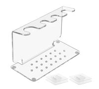 Doccia del supporto per rasoio - 6.7x3.1x4.5 pollici di display acrilico stand di sicurezza in sicurezza, organizzatore del bagno con funzione di supporto spazio, display a pennello per padre mar