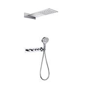 Doccia Digitale, doccia termostatico for bagno nero, set miscelatore for vasca da incassato a parete in ottone massiccio bianco AH3063(1)