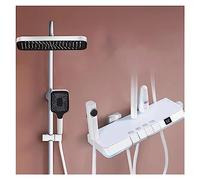 Doccia Digitale, Rubinetto del doccia for bagno digitale a led ， Rubinetti for a cascata a parete Set for soffione a pioggia(0522B-hot cold-white)