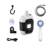 Doccia doccia da campeggio doccia doccia da campeggio per doccia da escursionismo ricaricabile esterna con luce LED | Batteria ad alte prestazioni da 2200 mAh | Attrezzature per attività all'aperto