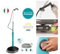 Doccia ecologica solare telescopica con serbatoio e miscelatore + kit assemblagg