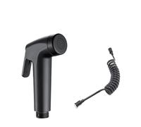 Doccia for WC nera, bidet, doccetta portatile, tubo flessibile, valvola, spray, sanitario musulmano, kit Shattaf, supporto for bagno, Shattaf V27(Package 9)