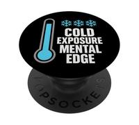 Doccia fredda Resistenza mentale Esposizione al freddo Biohacker Mattina PopSockets PopGrip Adesivo