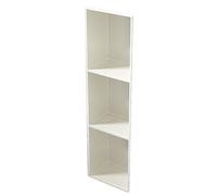 Doccia in acciaio inox, impermeabile, da incasso, da parete, non richiede piastrelle, design con drenaggio aperto, finitura in metallo, per bagno (bianco, 28 x 90 x 12,5 cm)