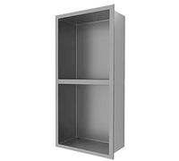 Doccia in acciaio inox - Mensola impermeabile da incasso per bagno, shampoo e articoli da toeletta, 28 x 70 x 12,5 cm, per bagno moderno