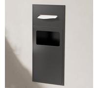 Doccia in acciaio inox moderno da incasso impermeabile contenitore verticale rettangolare box per articoli da toeletta costruito nel cestino e porta carta igienica